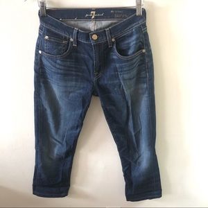 7 for all mankind relaxed cropped skinny, size 24
